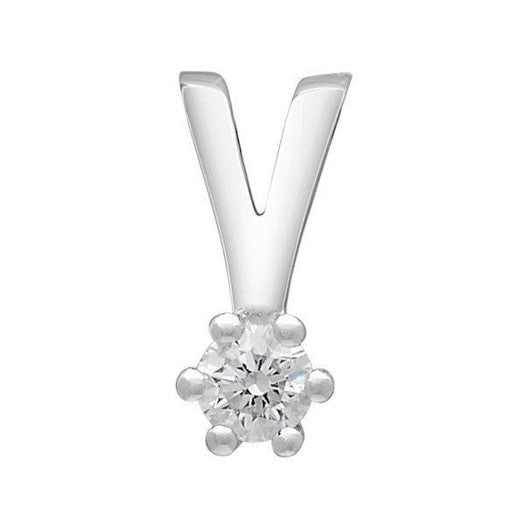 Afrodite diamantvedhæng i 14 kt hvidguld fra Siersbøl, 0,03–0,15 ct